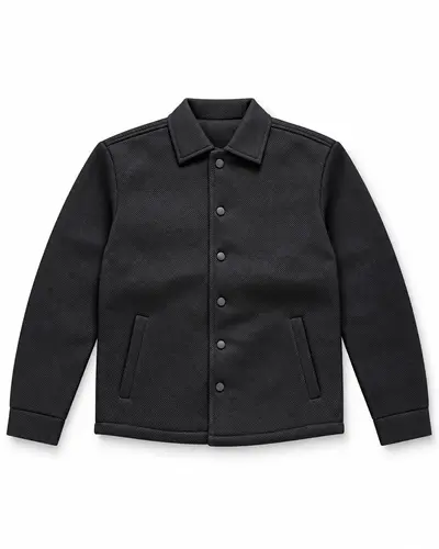 Payoff Grid-line Mesh Shacket 